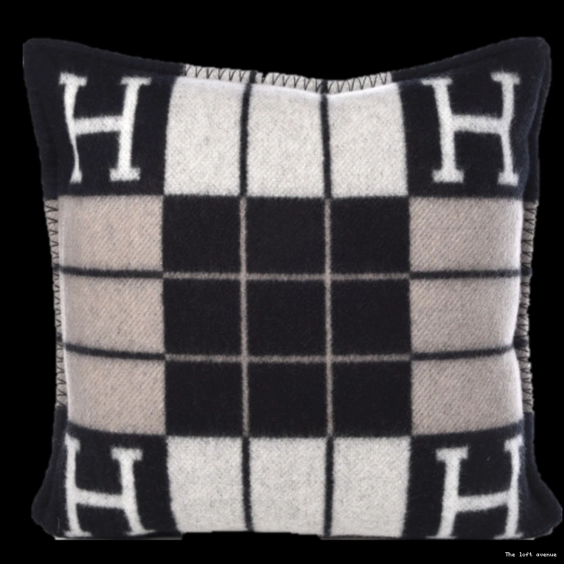 STRIPE HERMES PILLOW WOOL THROW 0709